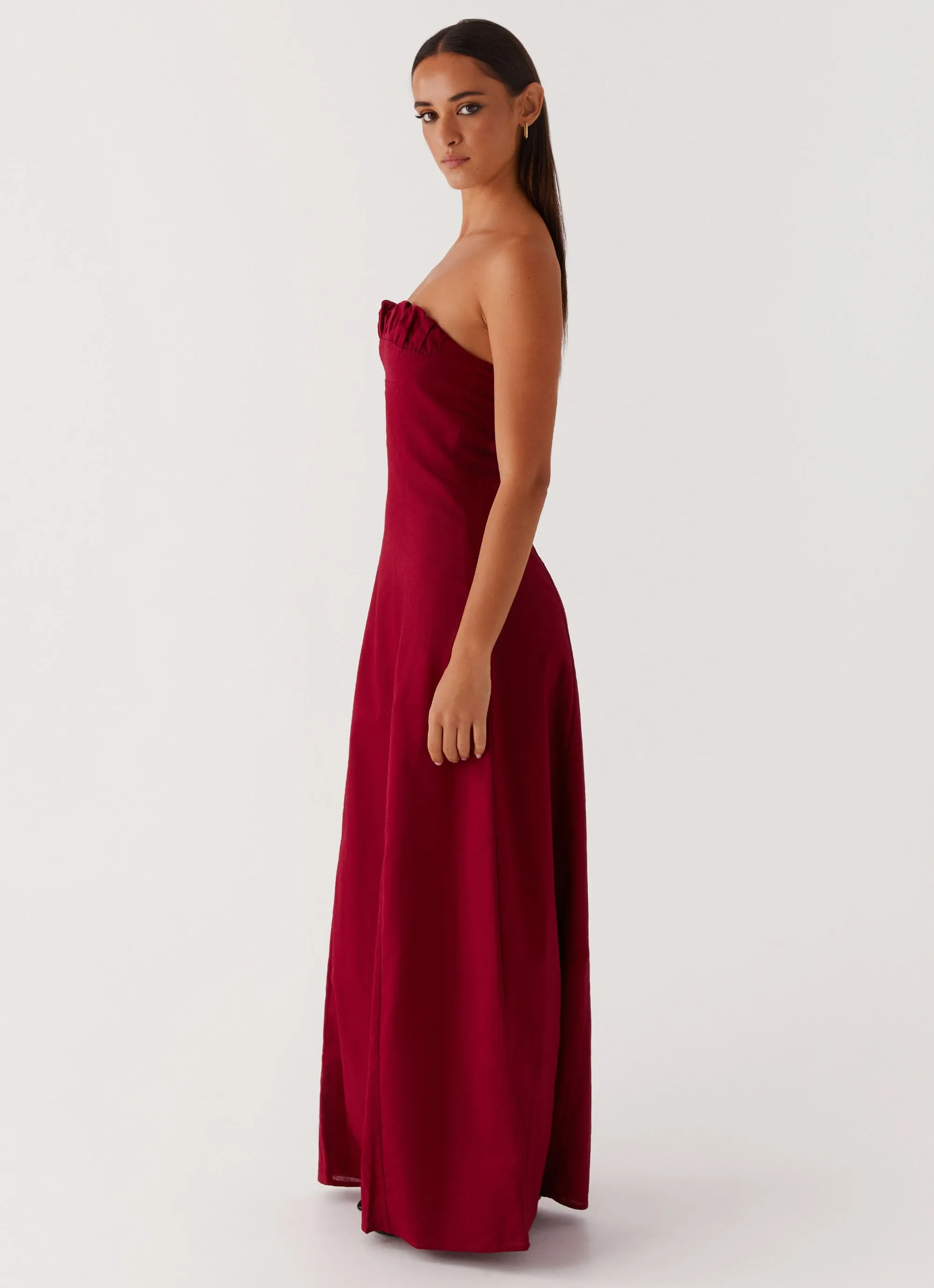 Tayla Linen Maxi Dress - Red sold by Peppermayo product image thumbnail 3