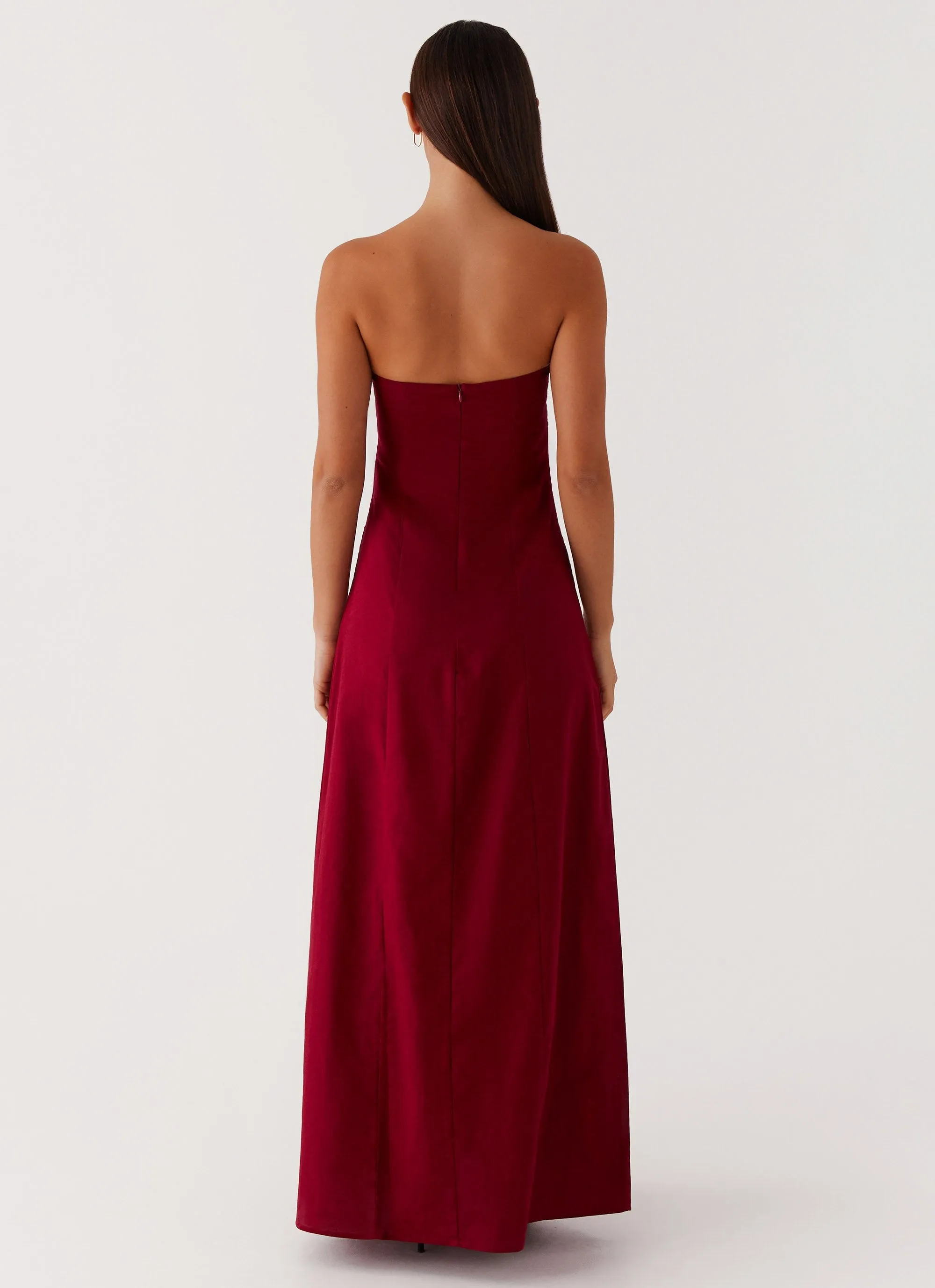 Tayla Linen Maxi Dress - Red sold by Peppermayo product image thumbnail 4