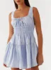 Addison Mini Dress - Blue sold by Peppermayo