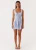 Addison Mini Dress - Blue sold by Peppermayo
