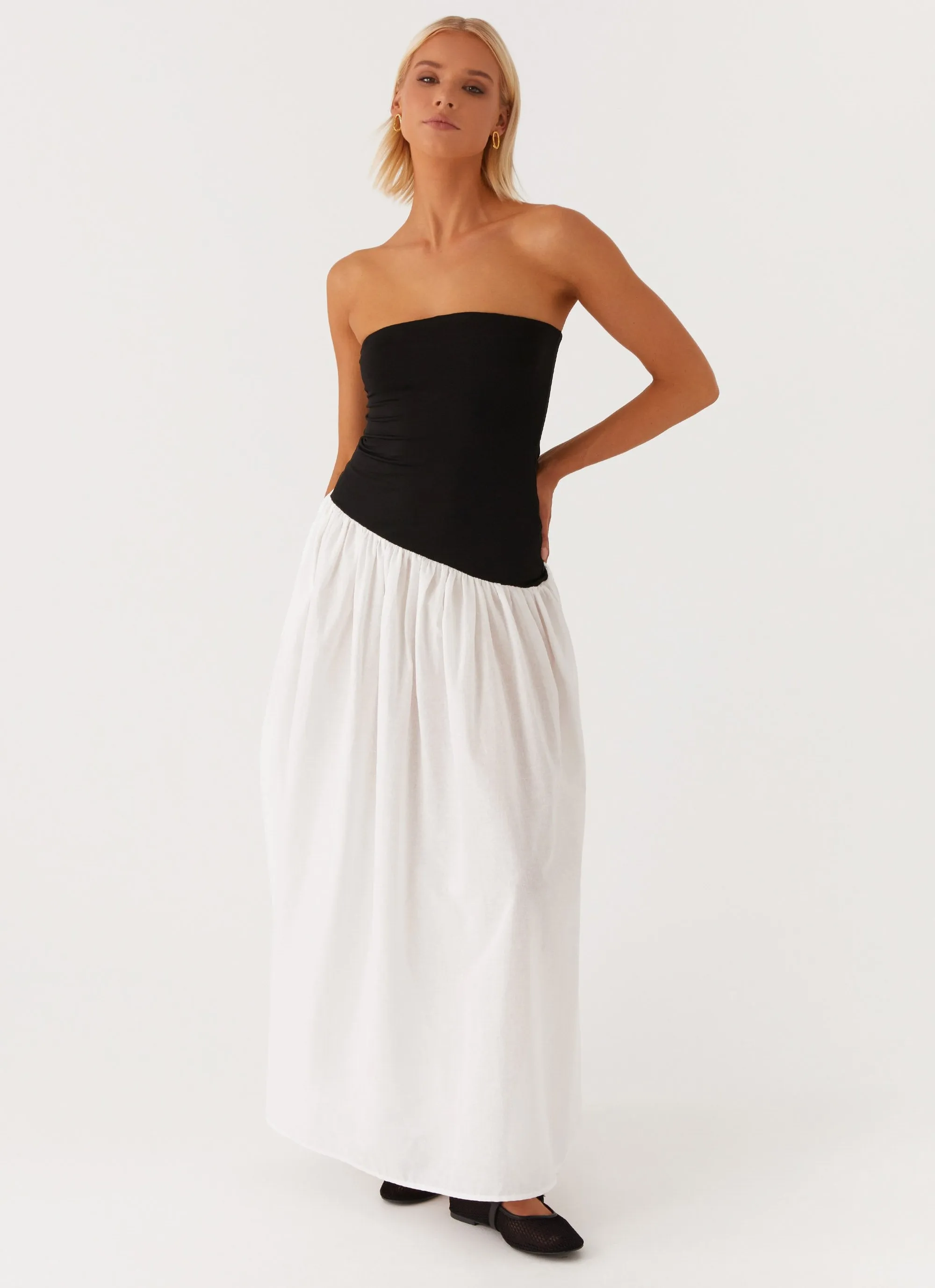Unstoppable Maxi Dress - Black Ivory sold by Peppermayo