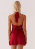 Heavy Hearted Mini Dress - Red sold by Peppermayo