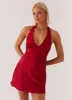 Heavy Hearted Mini Dress - Red sold by Peppermayo