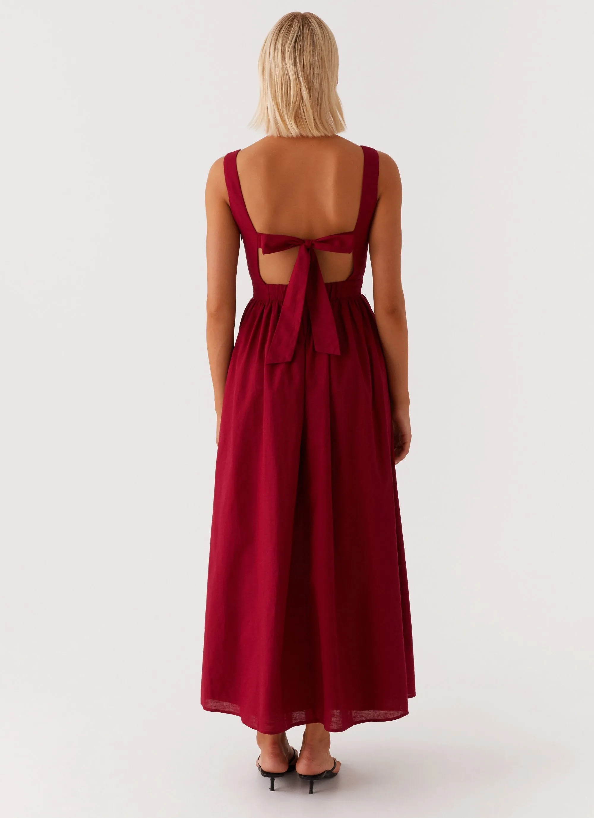 Brylin Linen Midi Dress - Red sold by Peppermayo product image thumbnail 5