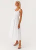 Jacintha Midi Dress - White sold by Peppermayo