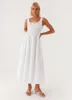 Jacintha Midi Dress - White sold by Peppermayo