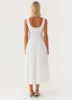 Jacintha Midi Dress - White sold by Peppermayo