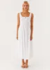 Jacintha Midi Dress - White sold by Peppermayo