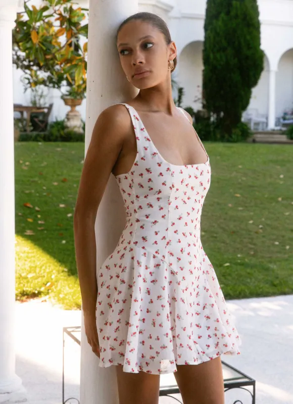 Kiva Mini Dress - Red Ditsy Floral sold by Peppermayo