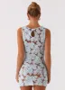 Candace Mini Dress - Blue sold by Peppermayo