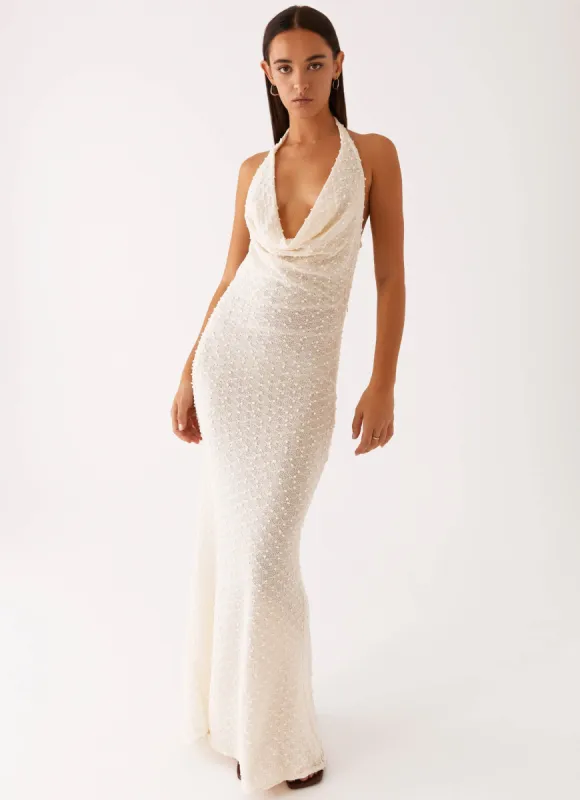 Serotonin Maxi Dress - Ivory sold by Peppermayo