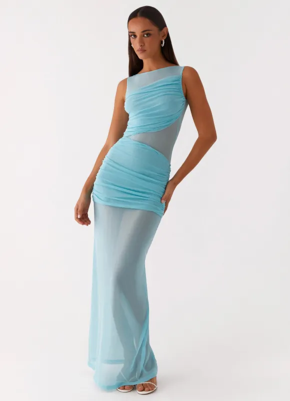 Apollo Maxi Dress - Aqua sold by Peppermayo