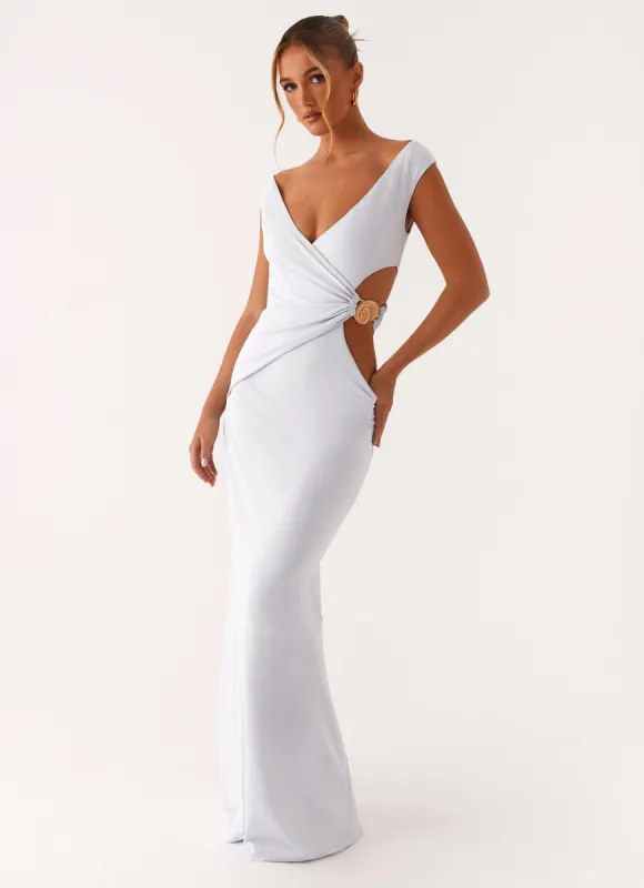 Romane Maxi Dress - Pale Blue sold by Peppermayo