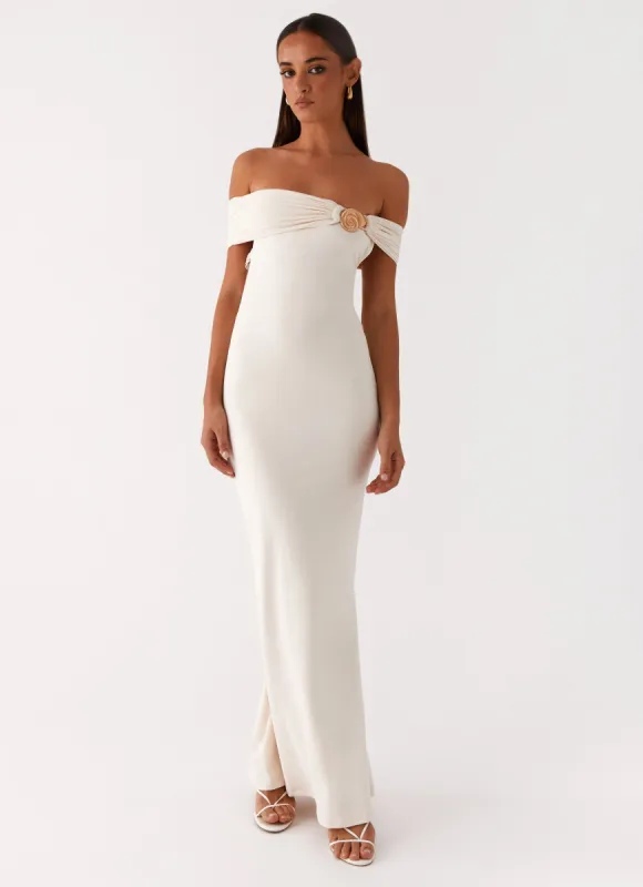 Illusion Maxi Dress - Ivory sold by Peppermayo