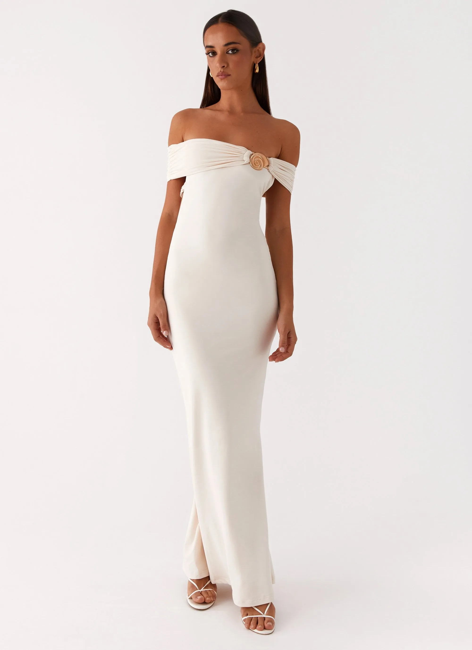 Illusion Maxi Dress - Ivory sold by Peppermayo