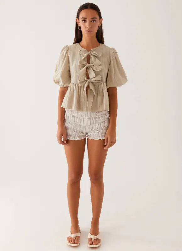 Western Wind Tie Top - Sage made by Peppermayo