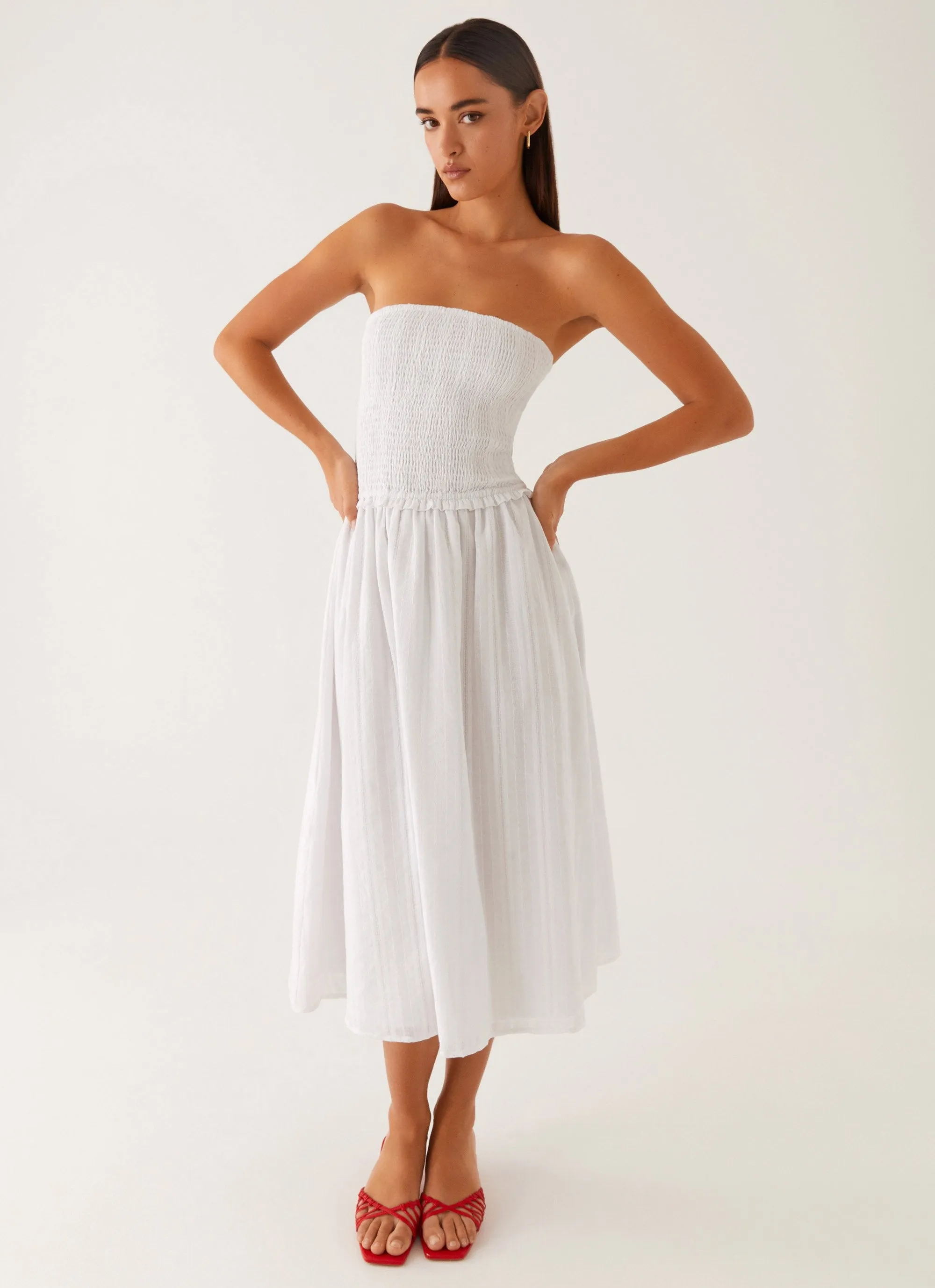 Lulie Shirres Midi Dress - Ivory sold by Peppermayo product image thumbnail 5
