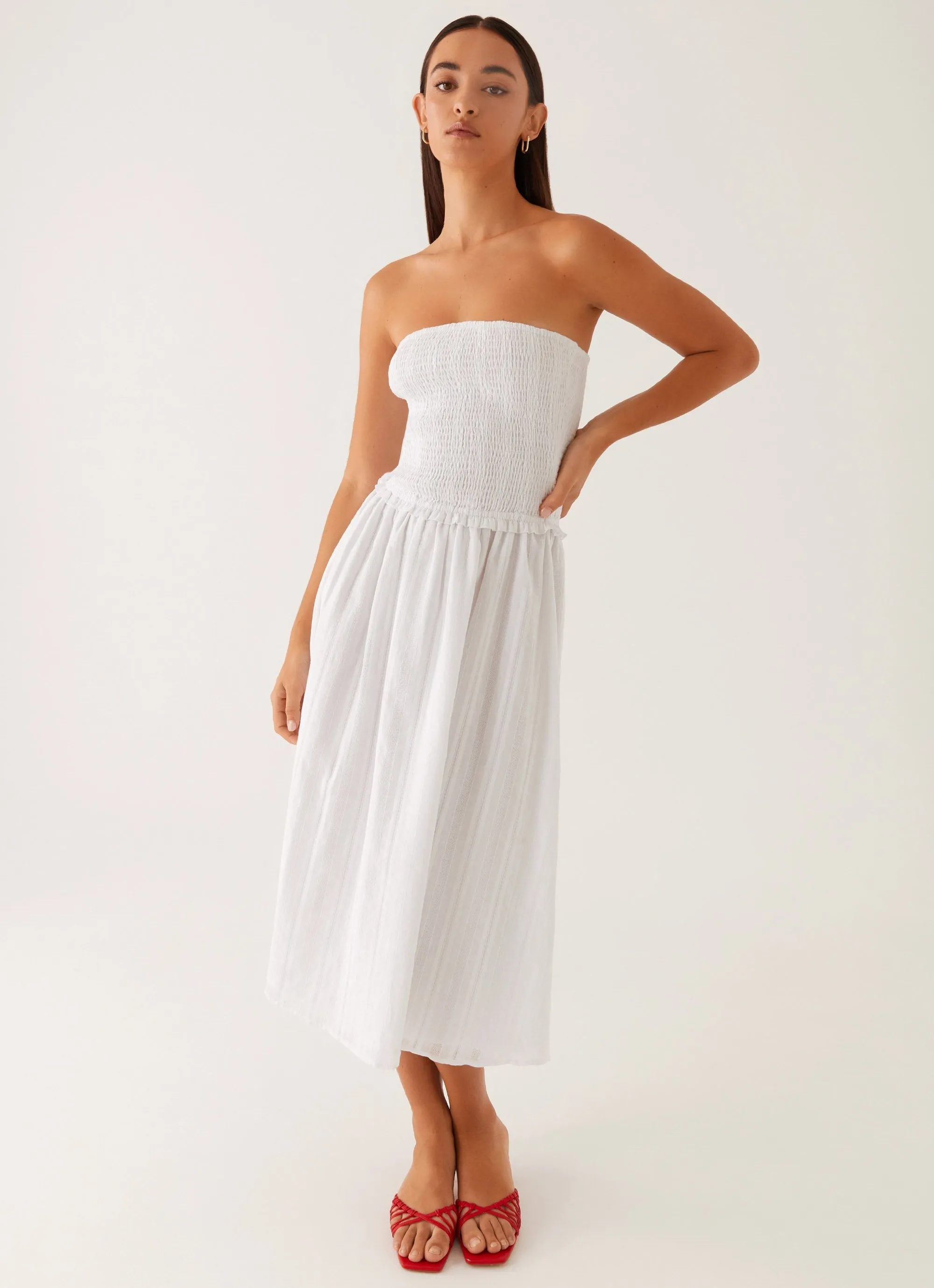 Lulie Shirres Midi Dress - Ivory sold by Peppermayo product image thumbnail 4
