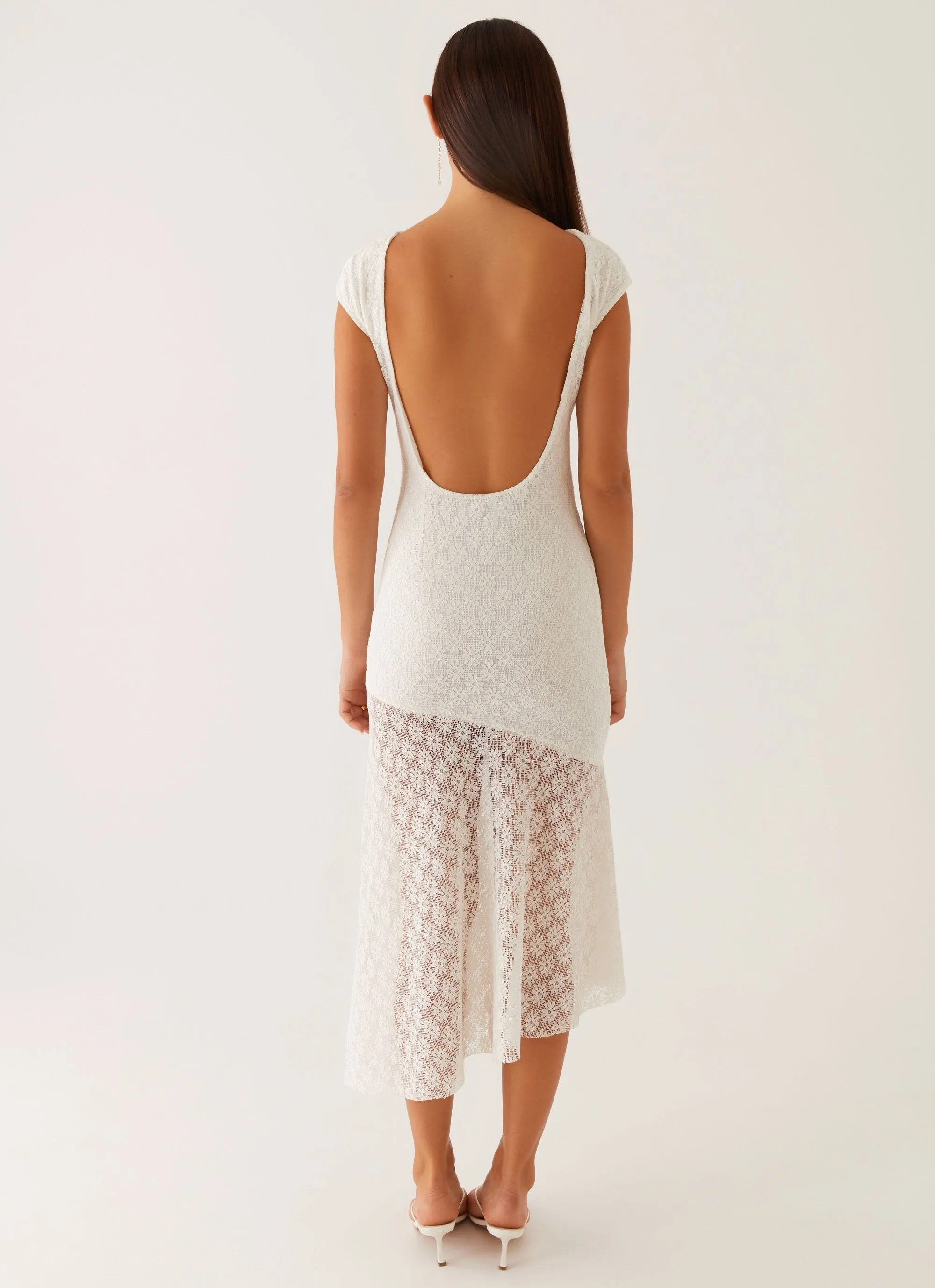 Arielle Open Back Midi Dress - White sold by Peppermayo product image thumbnail 4