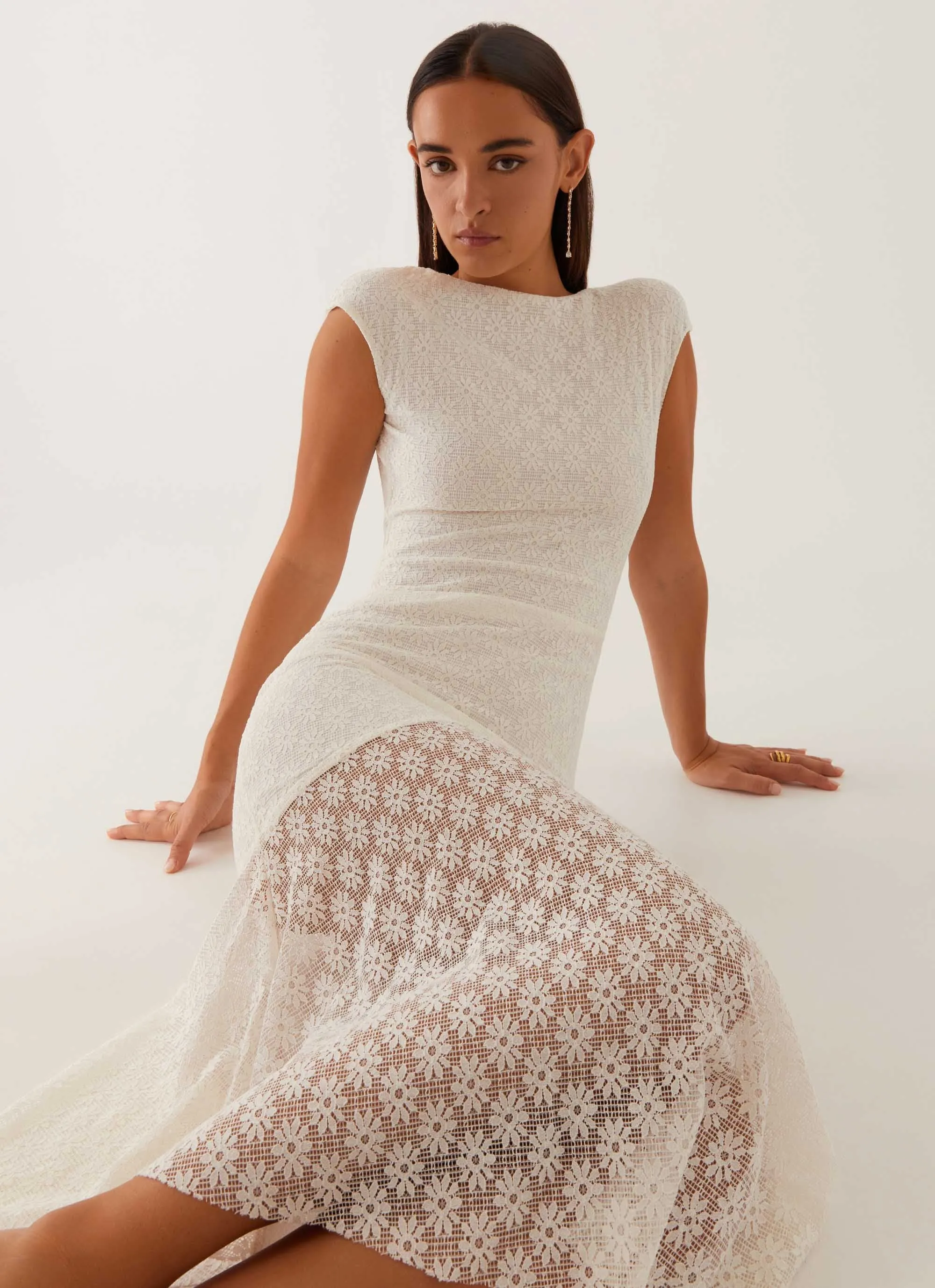 Arielle Open Back Midi Dress - White sold by Peppermayo product image thumbnail 5