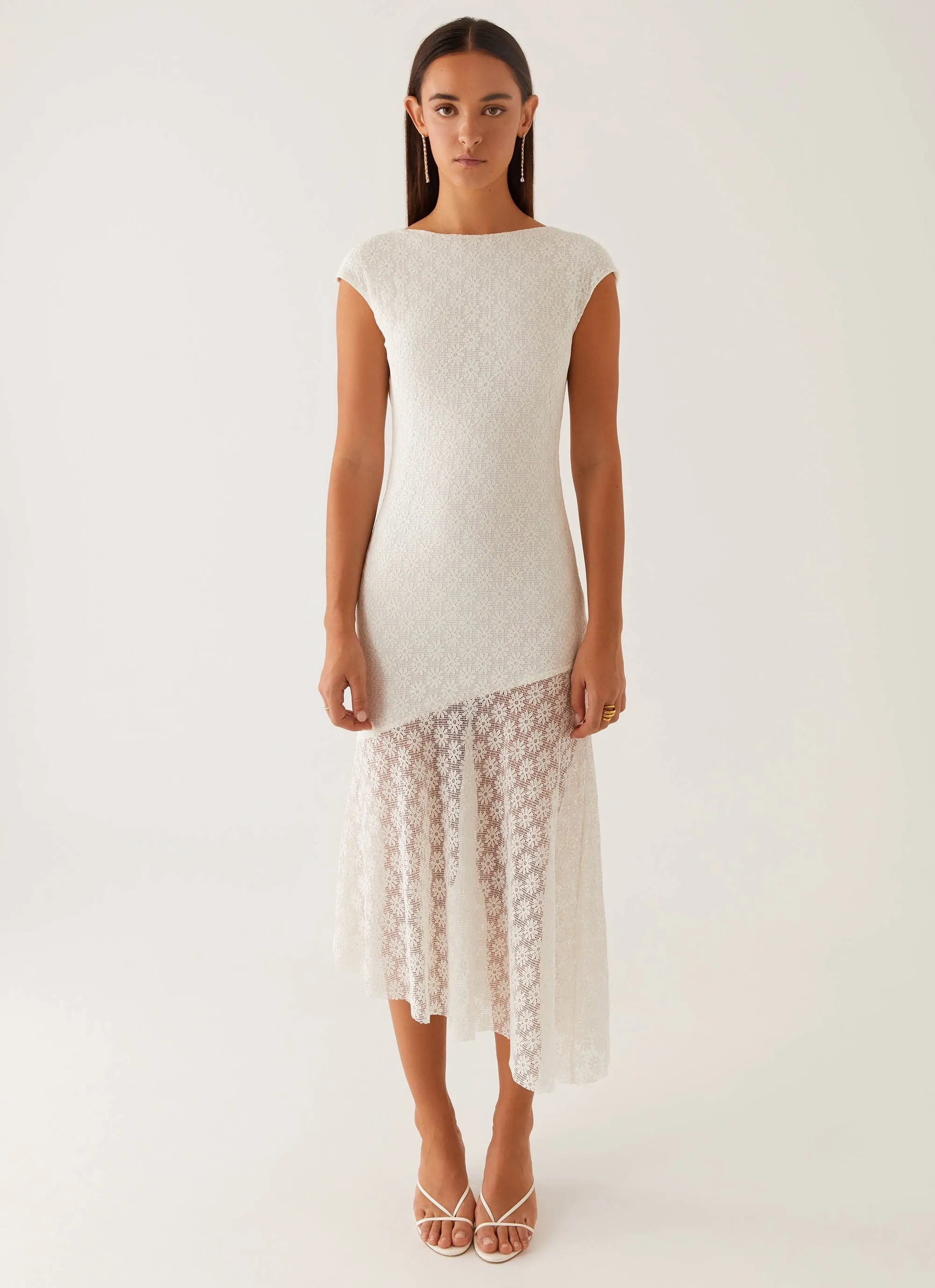 Arielle Open Back Midi Dress - White sold by Peppermayo product image thumbnail 2