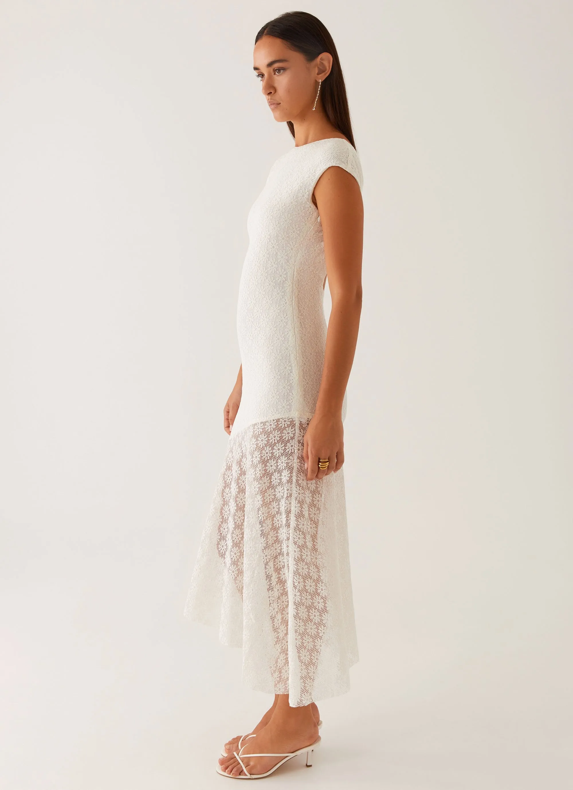 Arielle Open Back Midi Dress - White sold by Peppermayo product image thumbnail 3