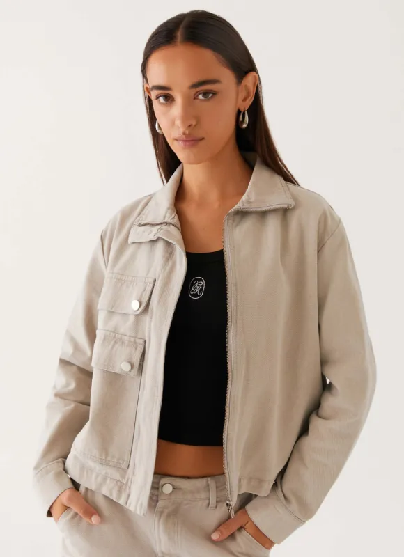 Milani Denim Jacket - Grey sold by Peppermayo