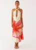Summertime Midi Skirt - Yellow Floral sold by Peppermayo
