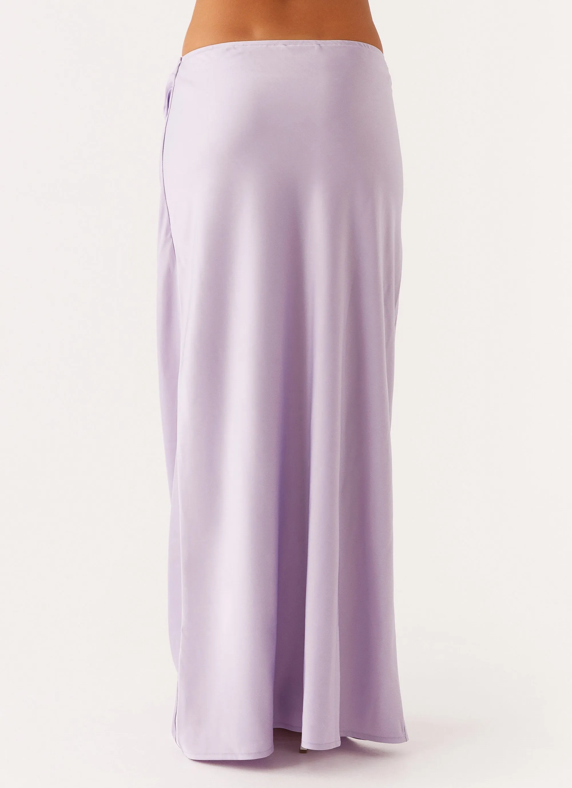 Nancy Lace Satin Maxi Skirt - Lilac sold by Peppermayo product image thumbnail 4