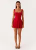 The Isle Mini Dress - Red sold by Peppermayo