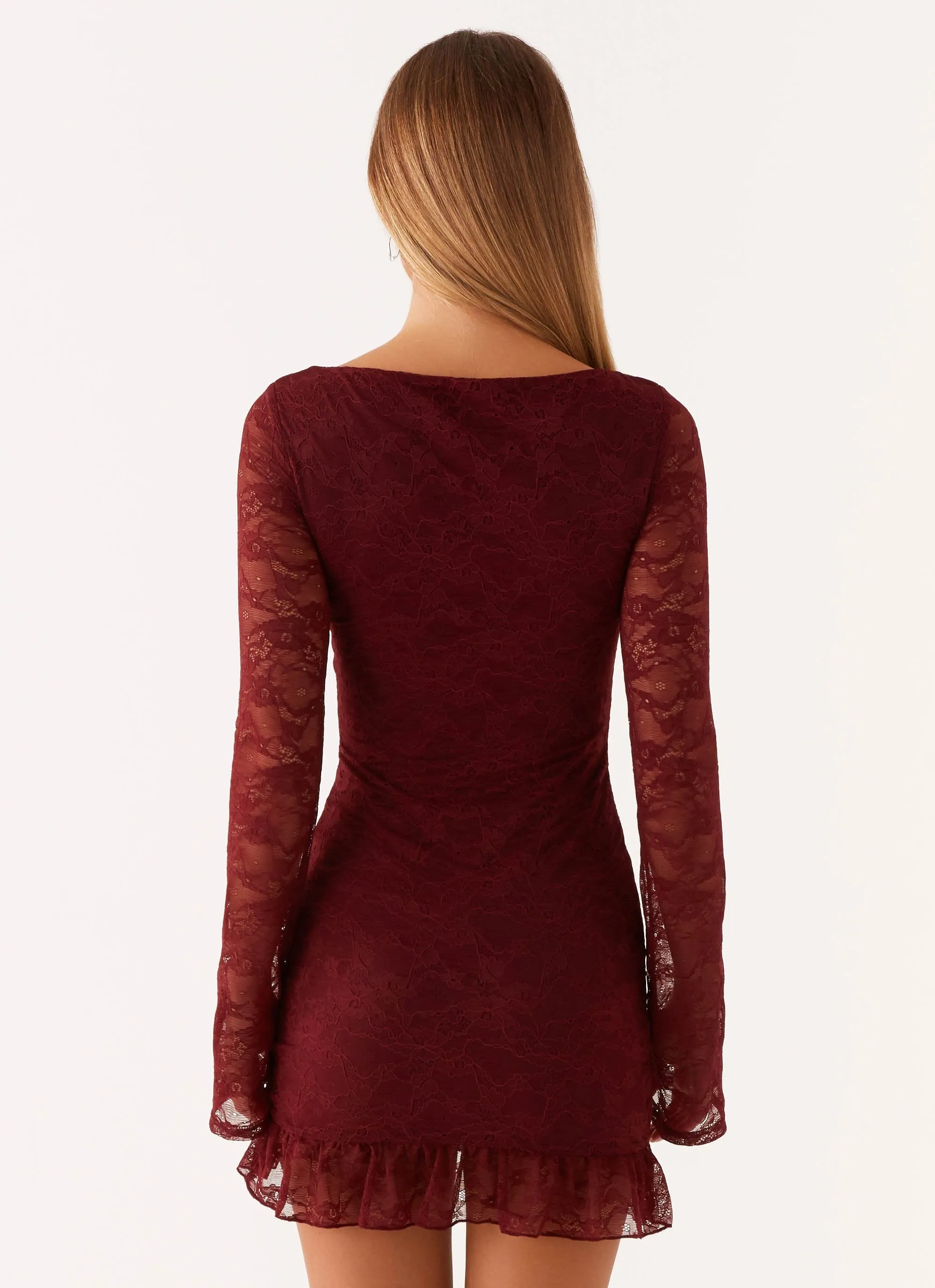 Dion Lace Mini Dress - Mulberry sold by Peppermayo product image thumbnail 4