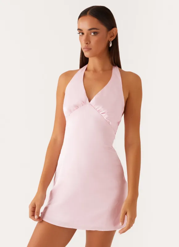 Heavy Hearted Mini Dress - Pink sold by Peppermayo