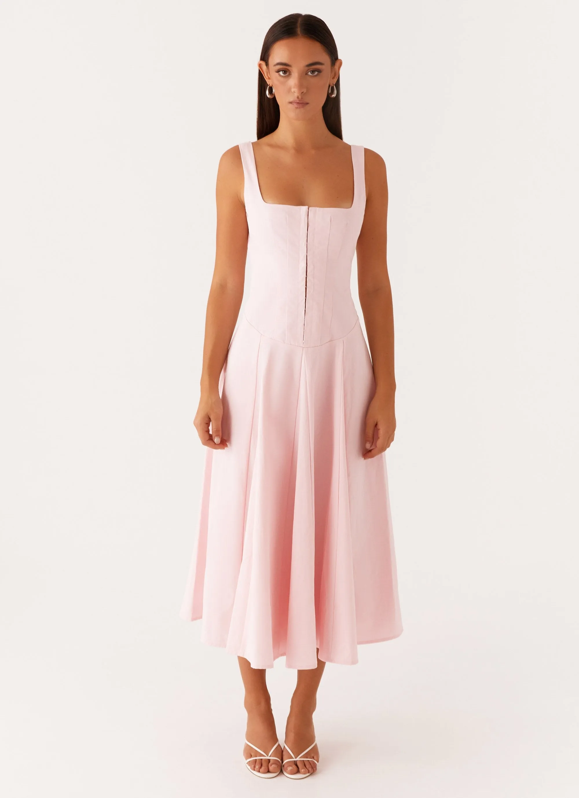 Ebony Midi Dress - Pastel Pink sold by Peppermayo product image thumbnail 2