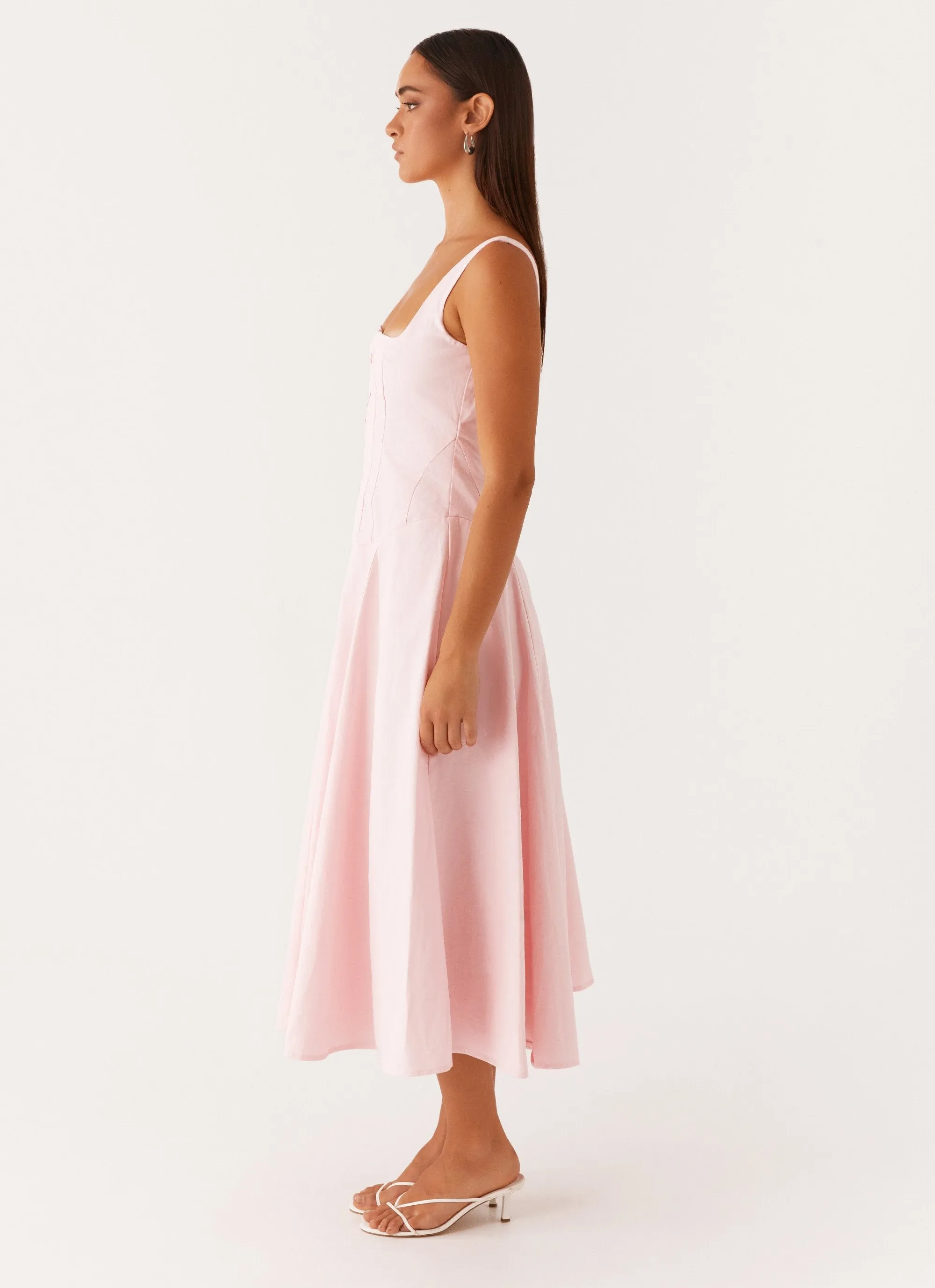 Ebony Midi Dress - Pastel Pink sold by Peppermayo product image thumbnail 3
