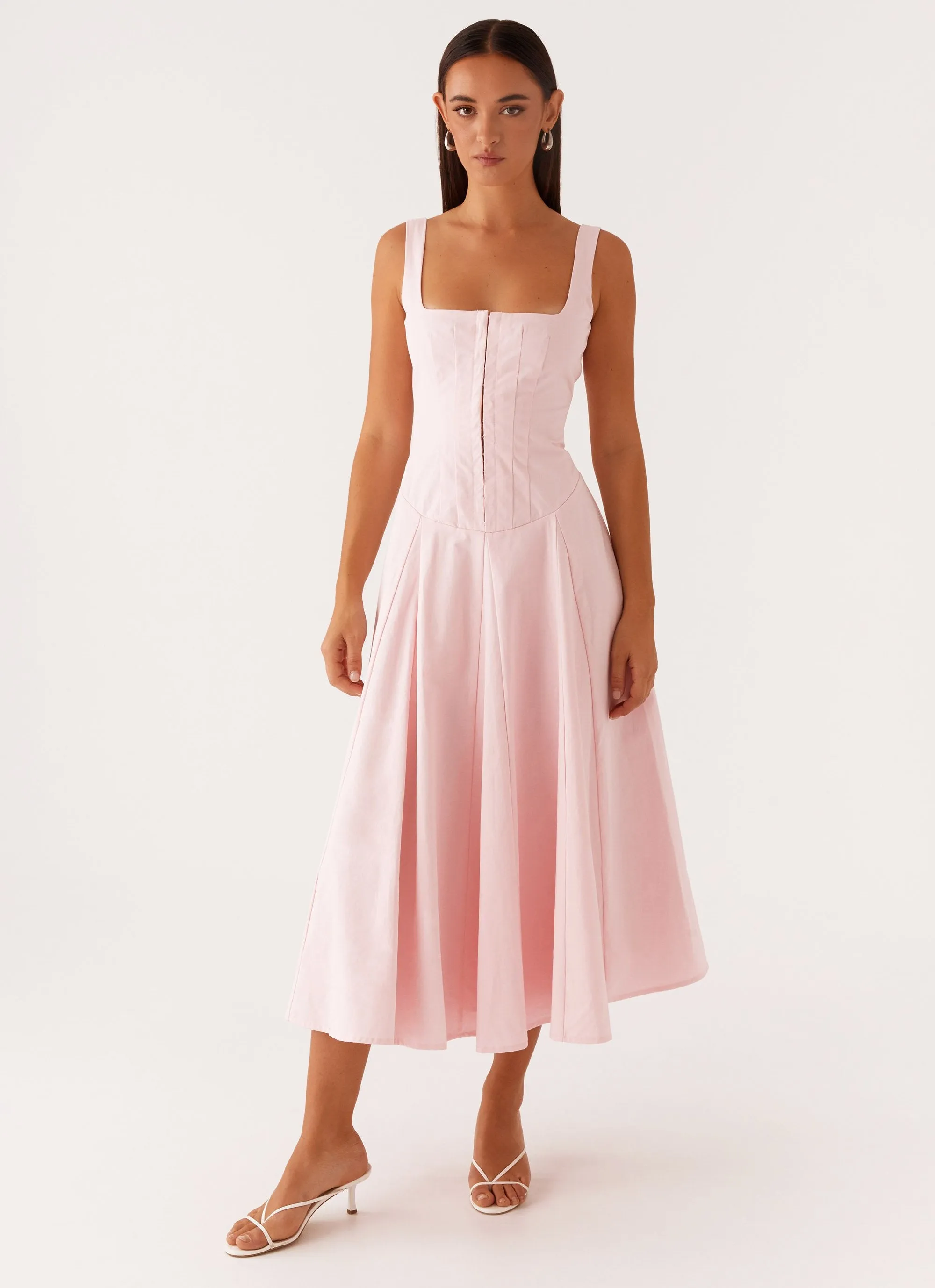Ebony Midi Dress - Pastel Pink sold by Peppermayo product image thumbnail 5
