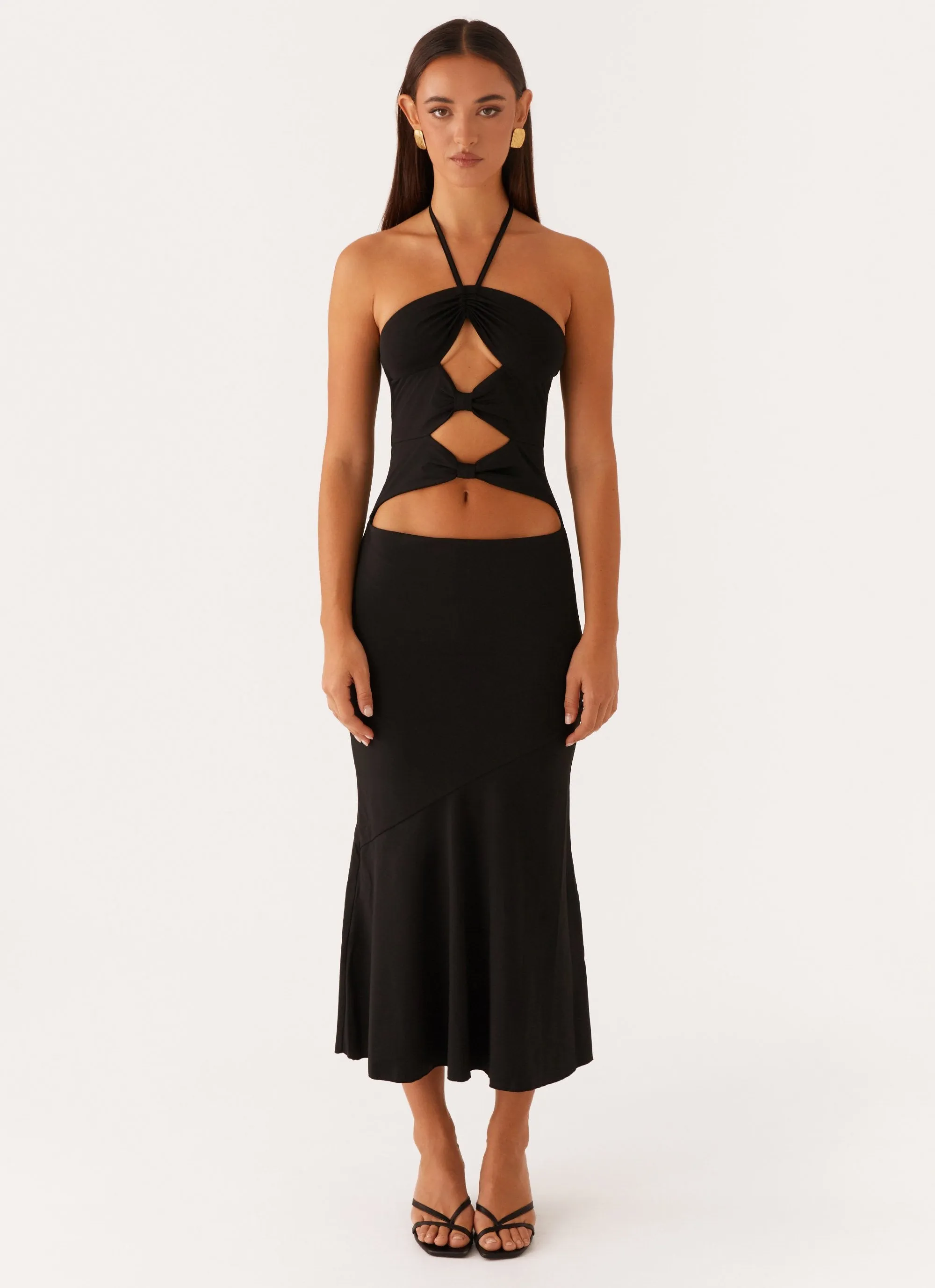 Zena Halterneck Midi Dress - Black sold by Peppermayo product image thumbnail 2