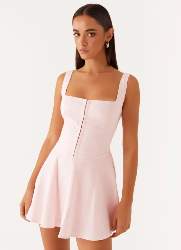 The Isle Mini Dress - Pink sold by Peppermayo