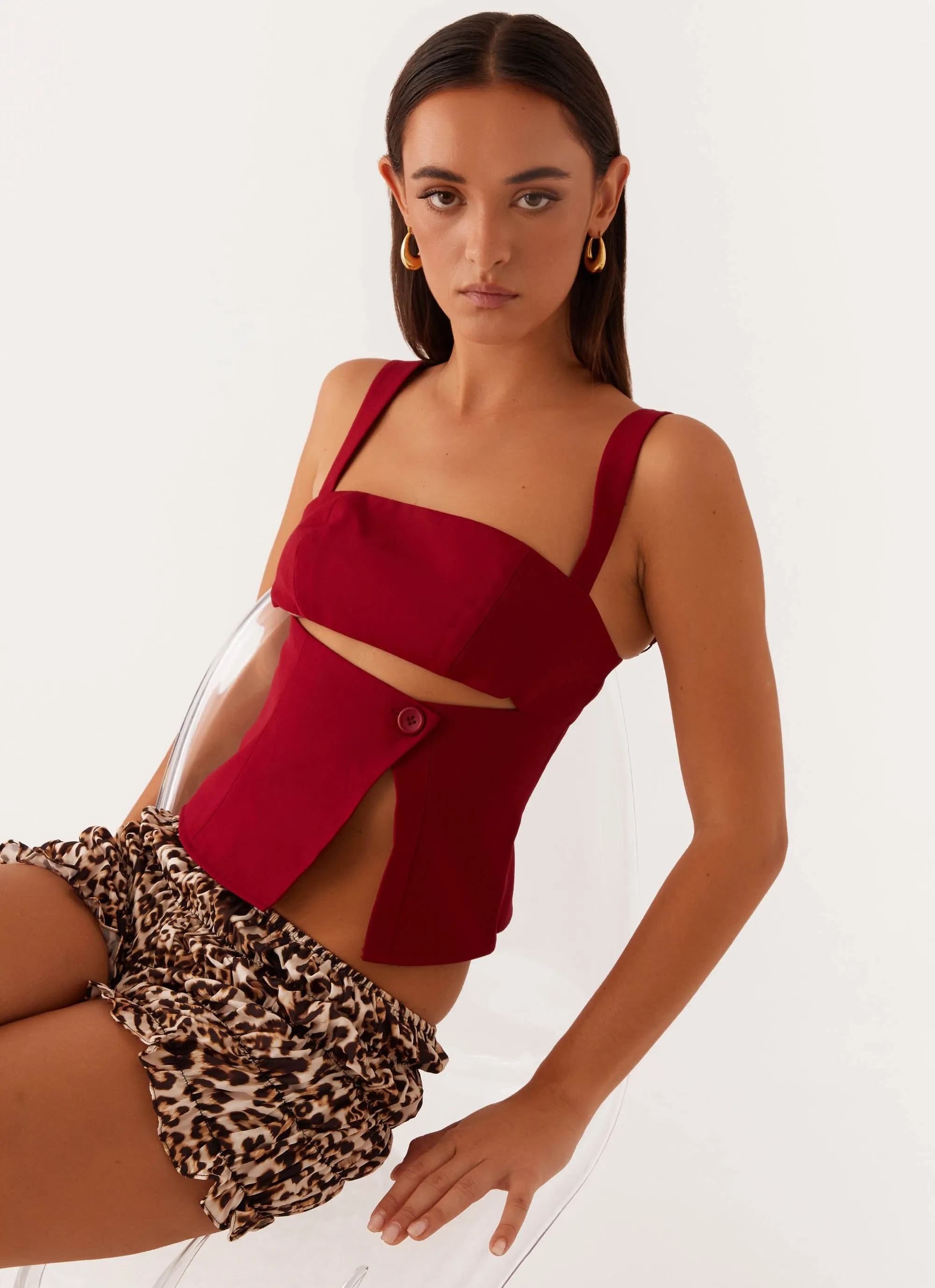 Pia Cut Out Top - Red sold by Peppermayo product image thumbnail 4