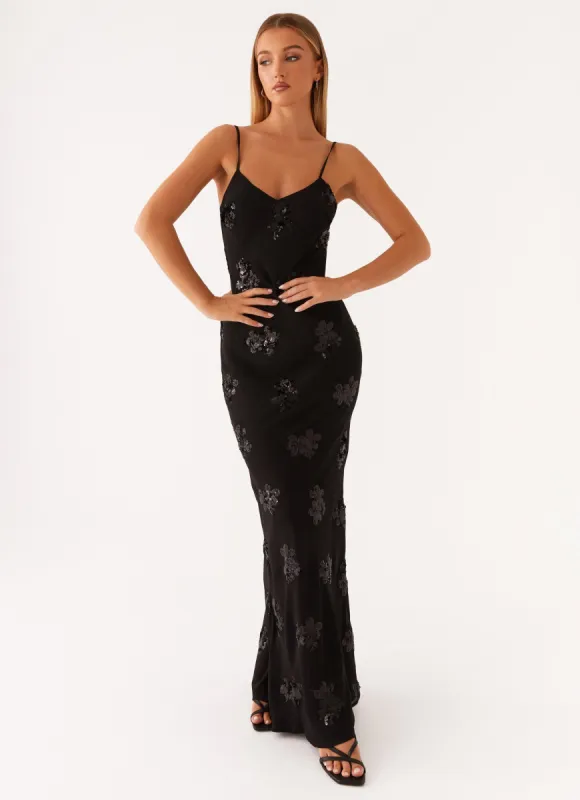 Need You Sequin Maxi Dress - Black sold by Peppermayo