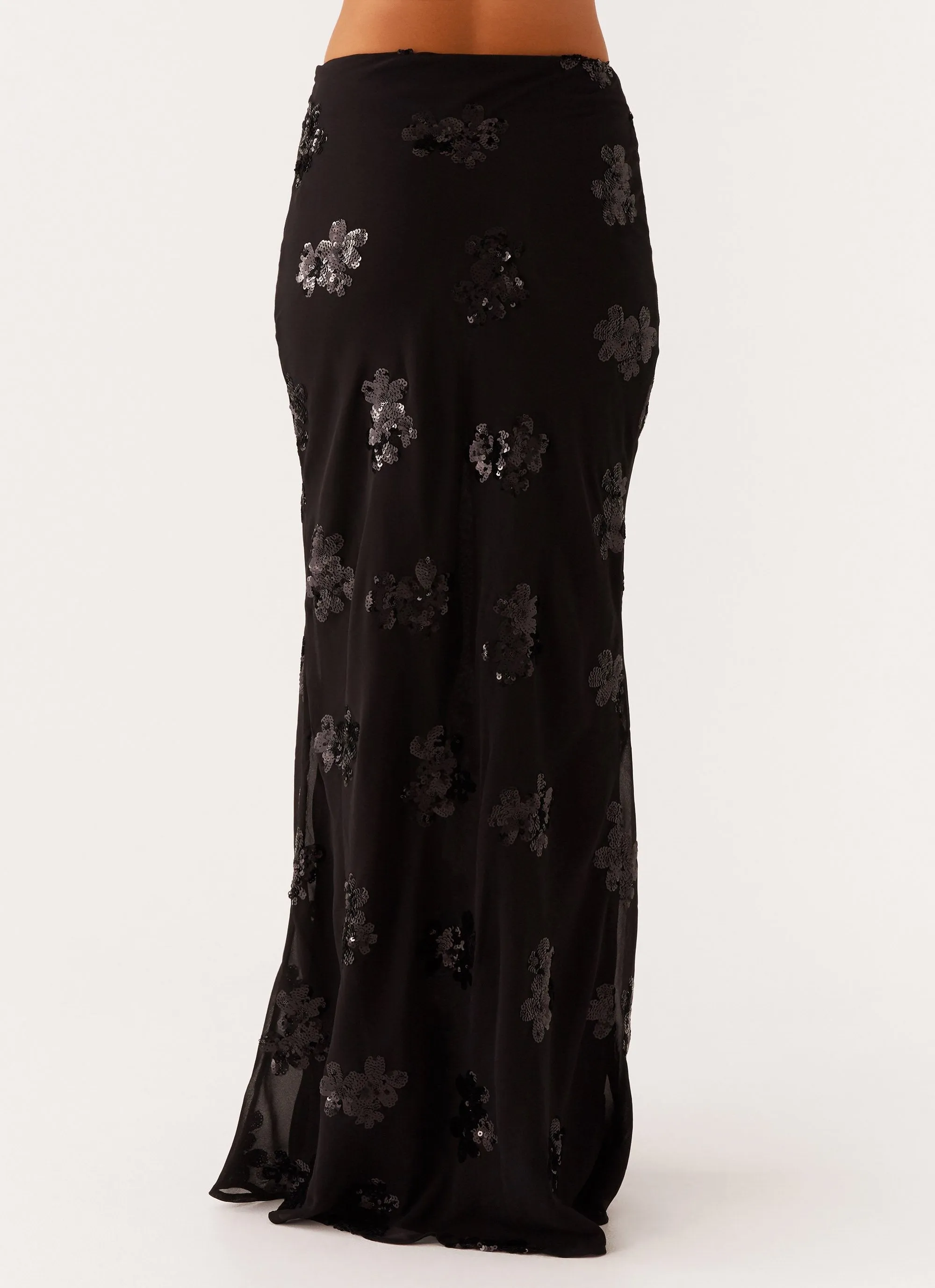 Only Girl Sequin Maxi Skirt - Black sold by Peppermayo product image thumbnail 4