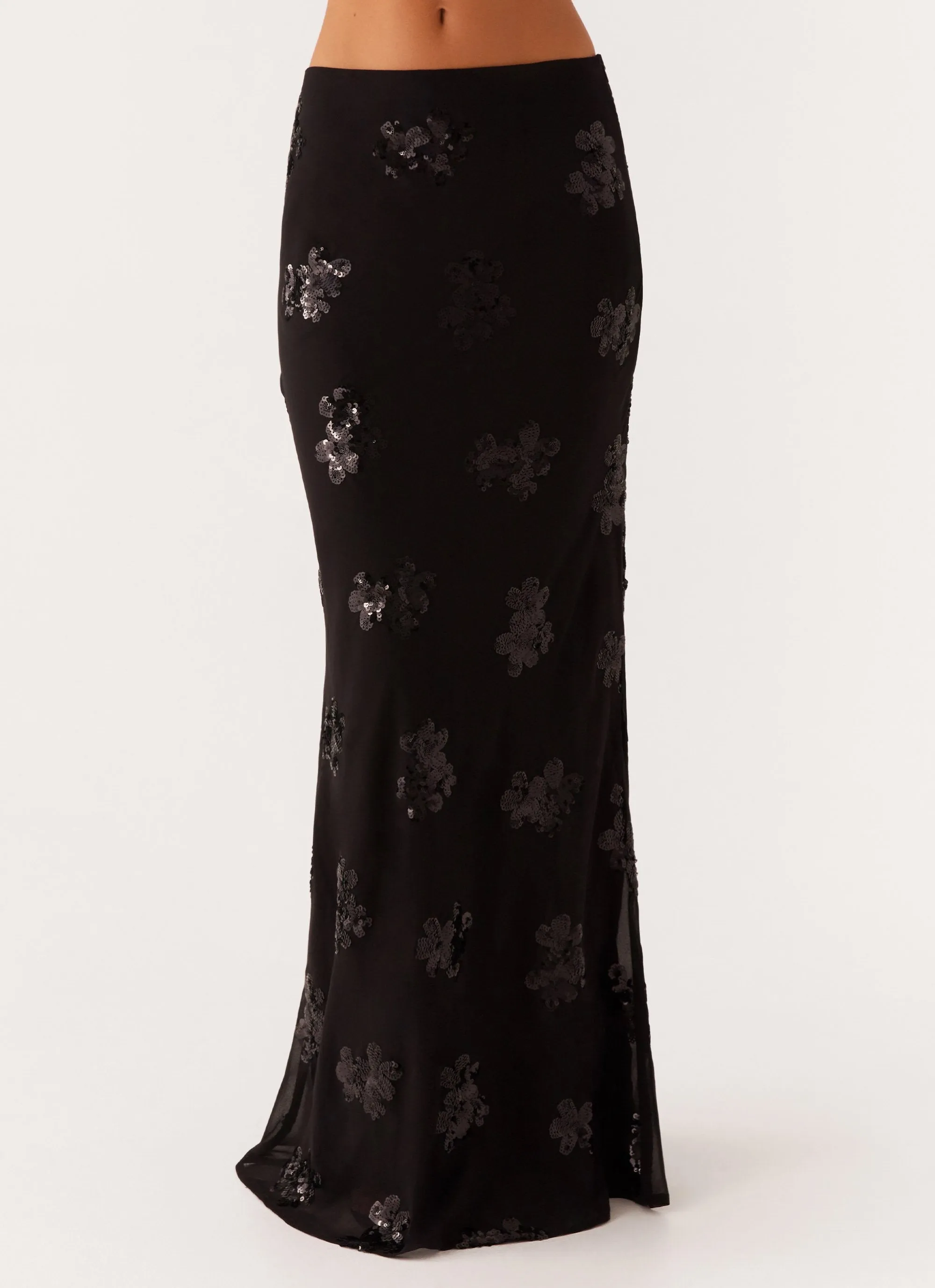 Only Girl Sequin Maxi Skirt - Black sold by Peppermayo product image thumbnail 5