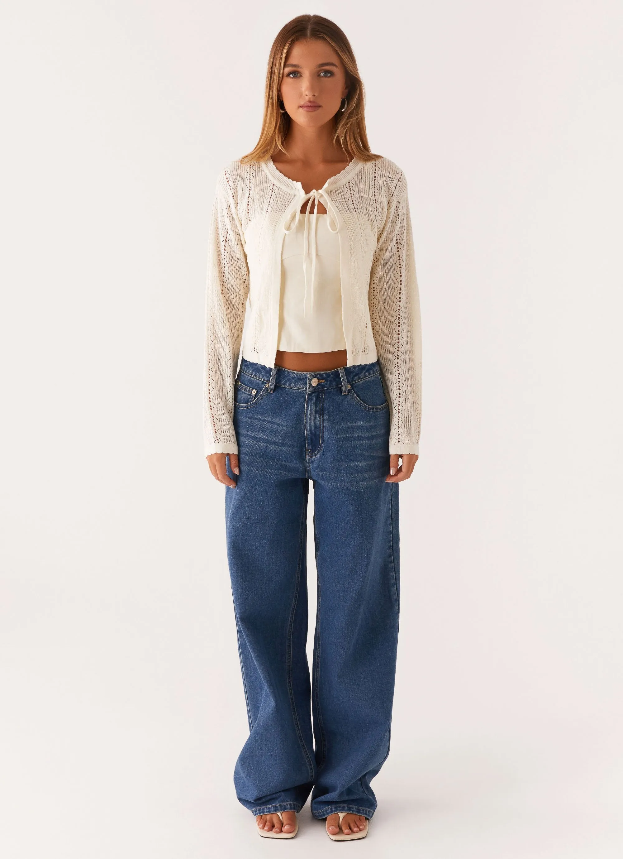 Tough Love Knit Cardigan - White sold by Peppermayo product image thumbnail 2