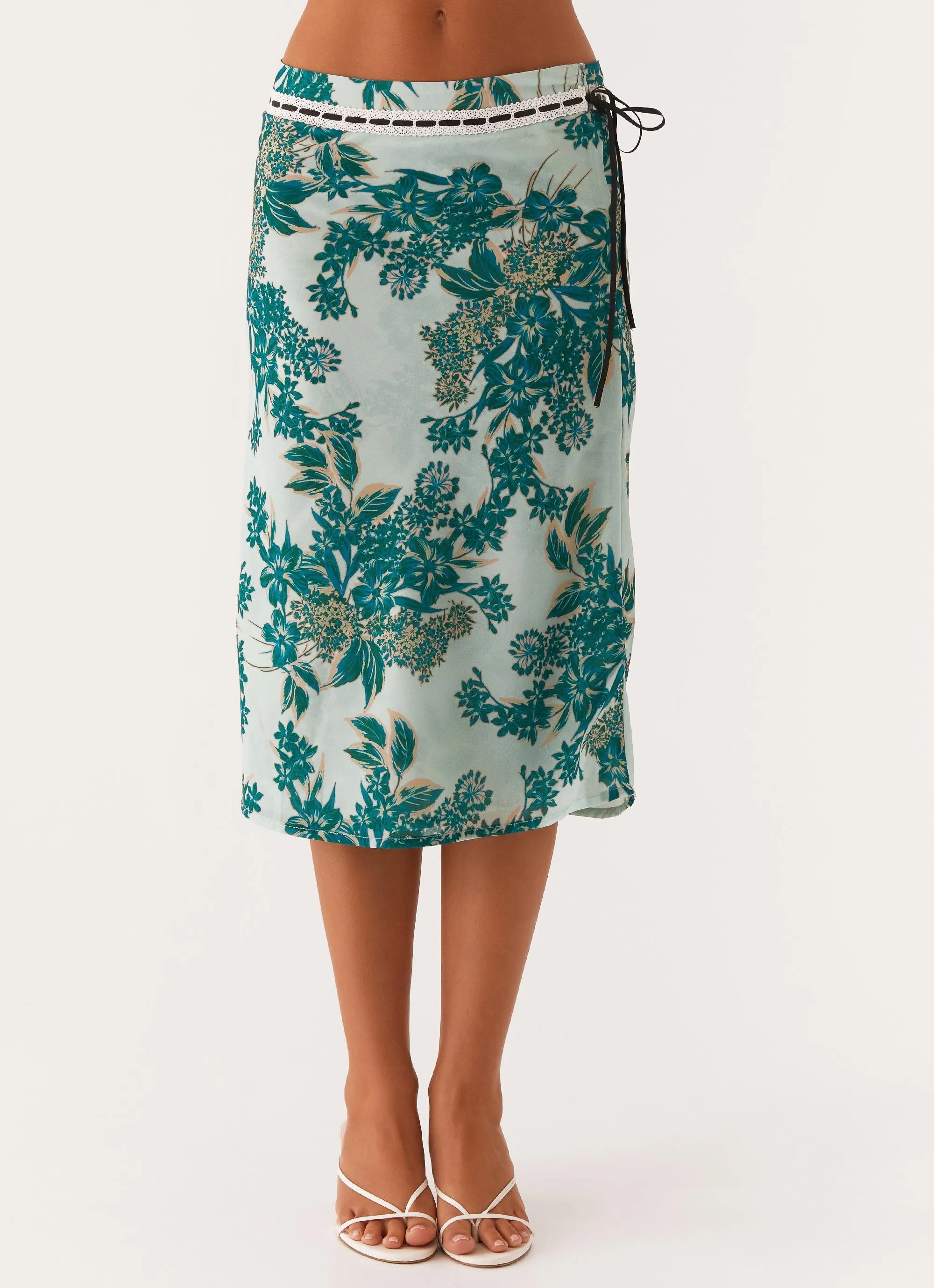 Peony Quartz Midi Skirt - Cloud Nine Floral sold by Peppermayo product image thumbnail 5