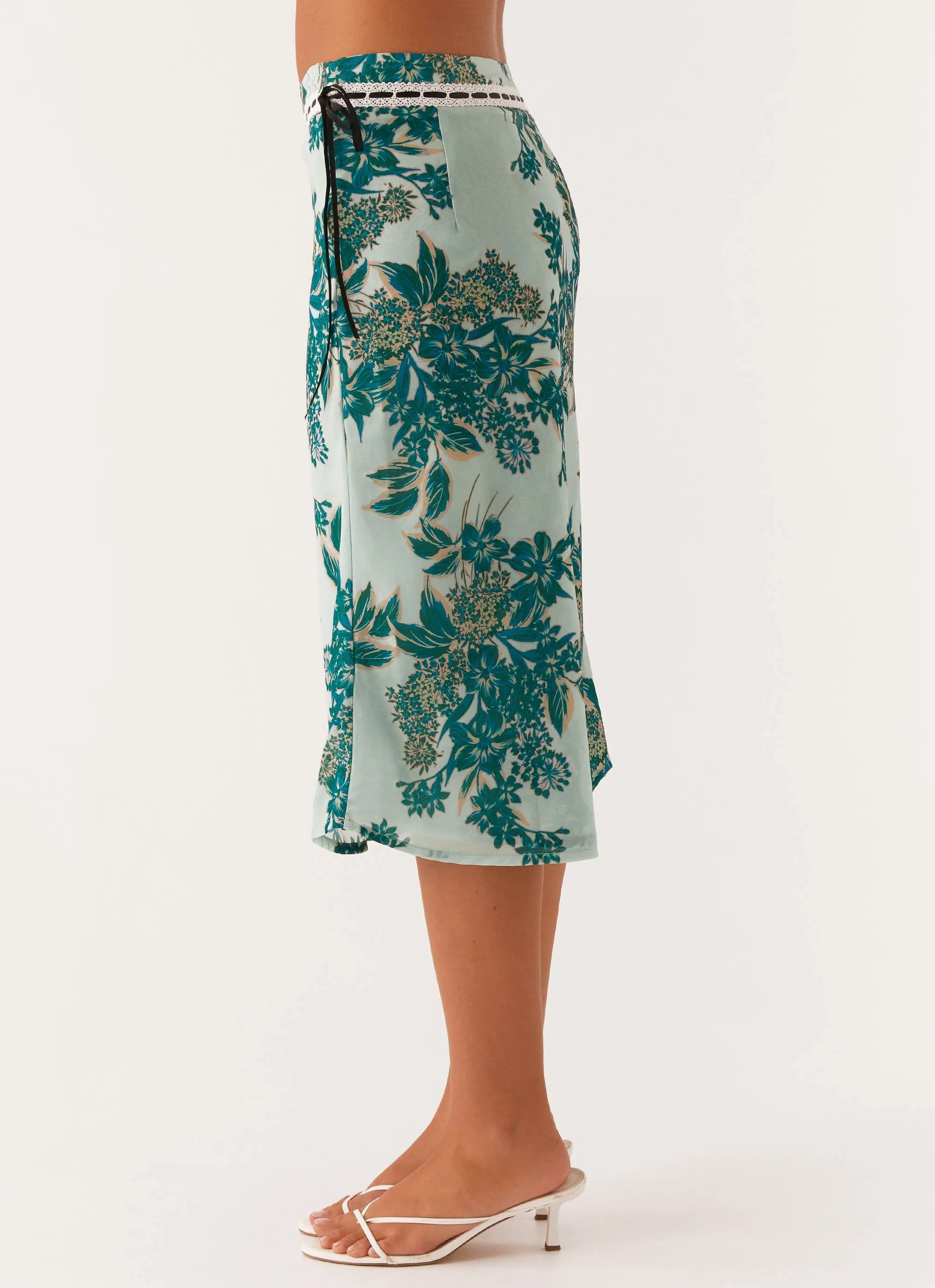 Peony Quartz Midi Skirt - Cloud Nine Floral sold by Peppermayo product image thumbnail 3