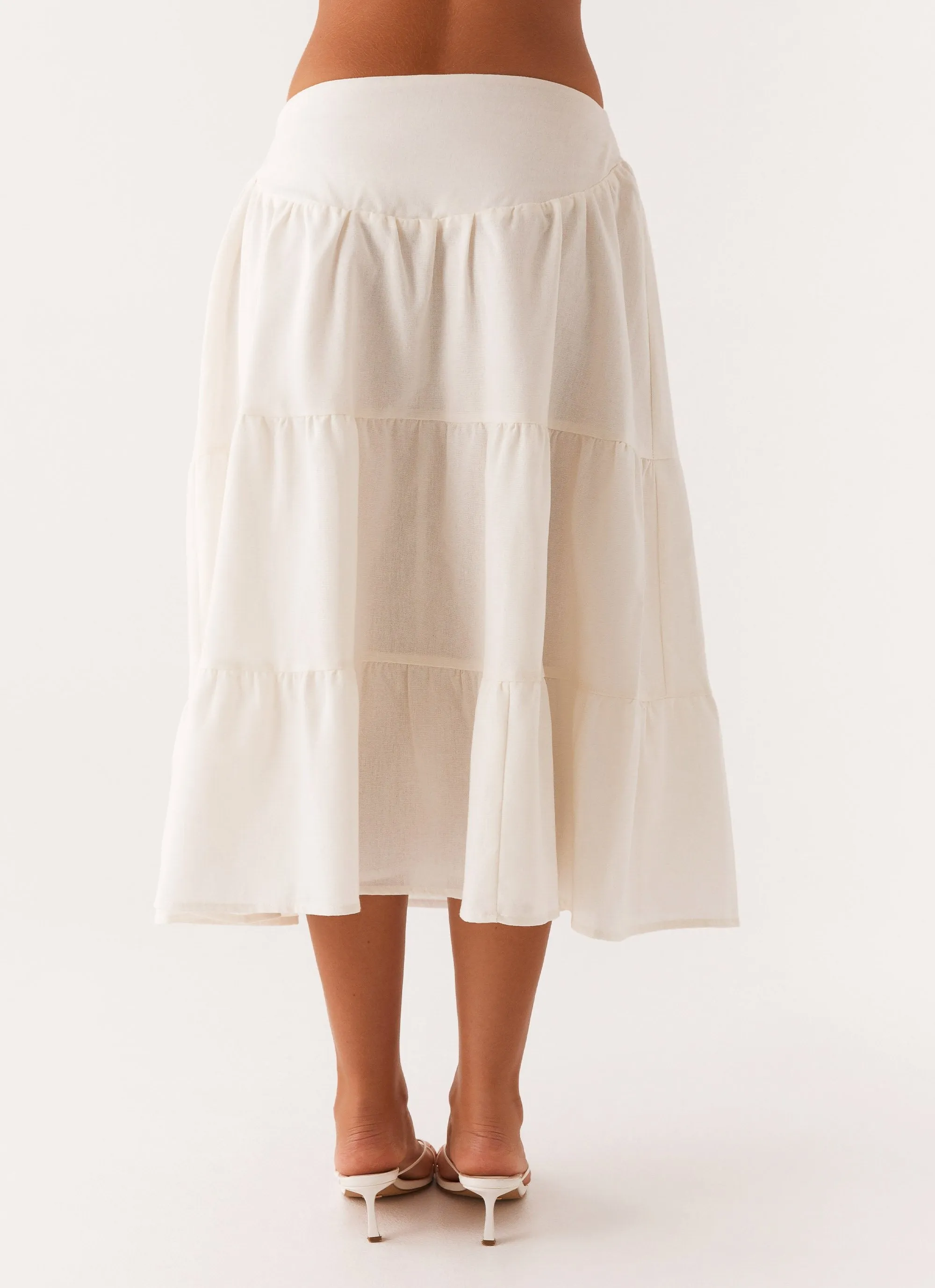 Elodie Midi Skirt - White sold by Peppermayo product image thumbnail 4