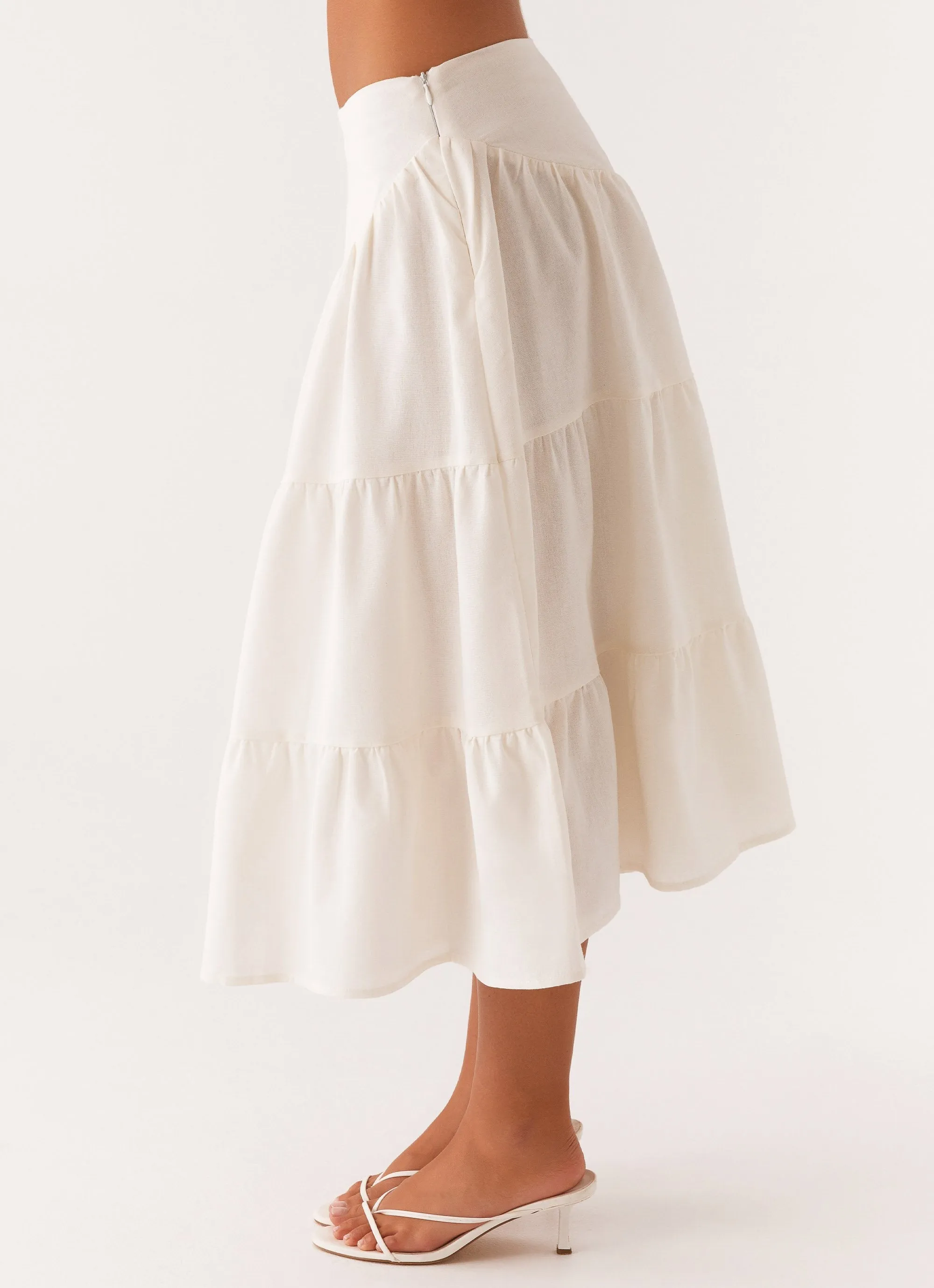 Elodie Midi Skirt - White sold by Peppermayo product image thumbnail 3