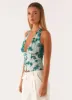 Lets Pretend Halterneck Top - Cloud Nine Floral sold by Peppermayo