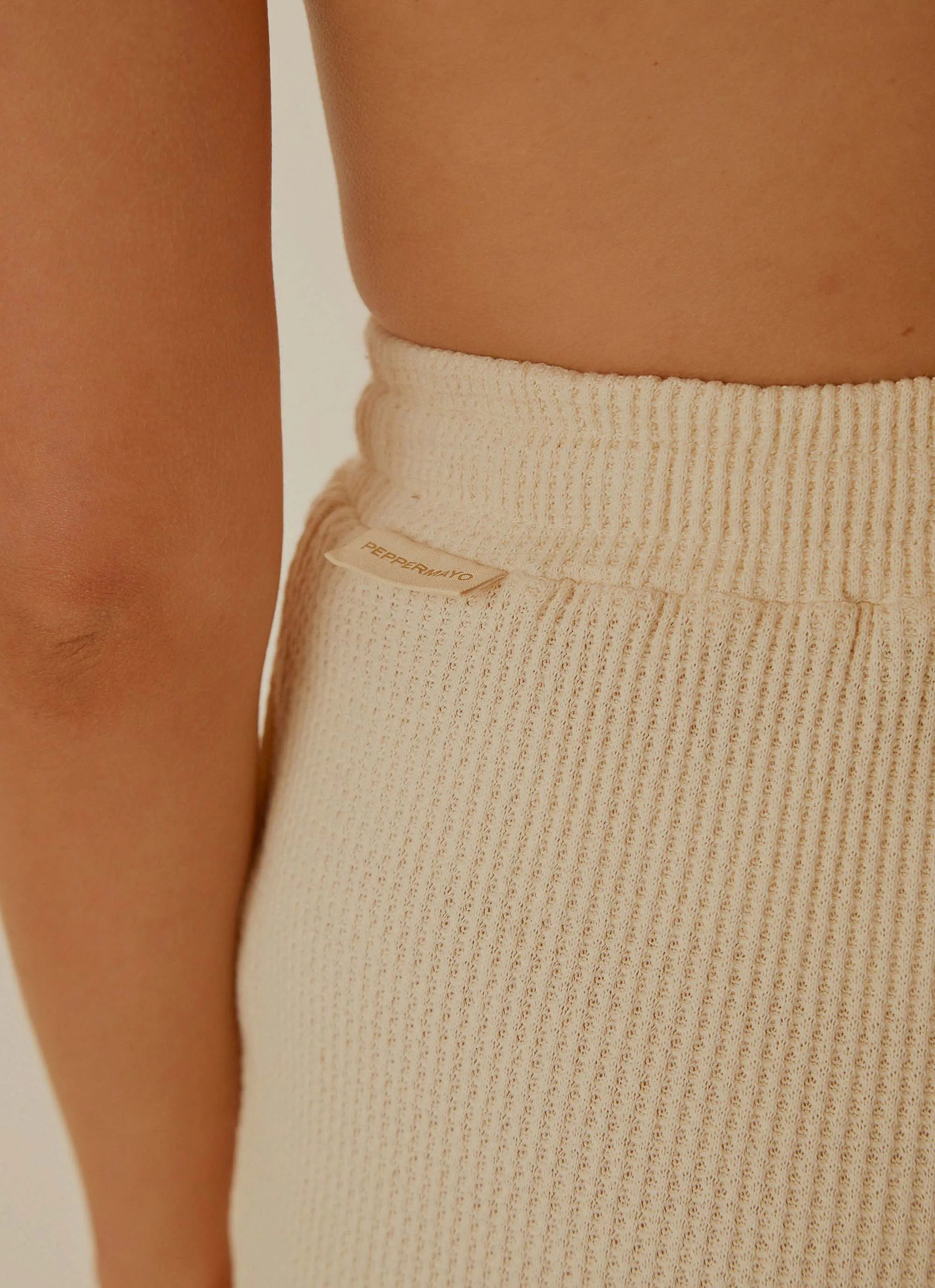 Celia Waffle Pant - Latte sold by Peppermayo product image thumbnail 3