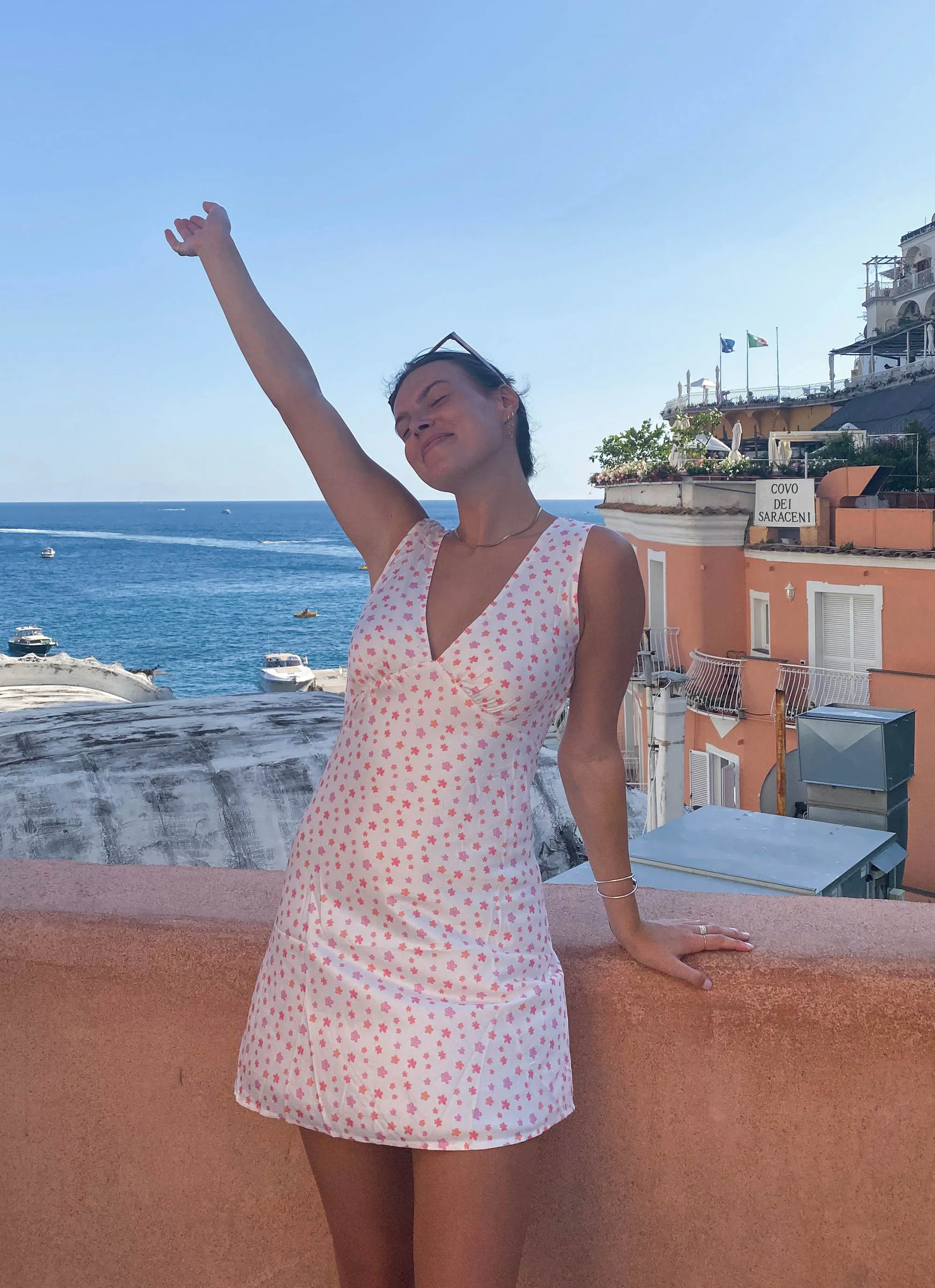 Audrey Vintage Slip Dress - Pink Wild Poppies sold by Peppermayo product image thumbnail 2