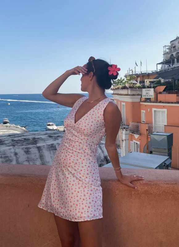 Audrey Vintage Slip Dress - Pink Wild Poppies sold by Peppermayo